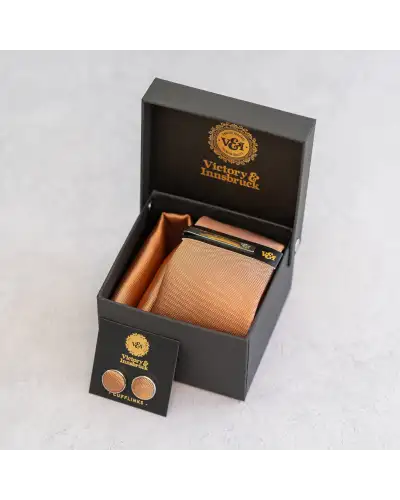 Tie Gift Sets Victory and Innsbruck Burnt Peach Textured Tie Set £45.00