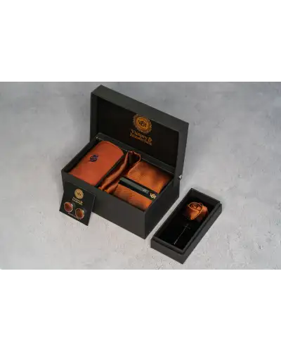 Tie Gift Sets Victory and Innsbruck Rust Textured Tie Gift Set £45.00