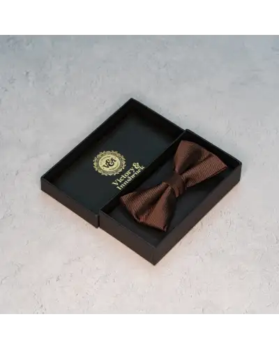 Bow Ties Victory and Innsbruck Chocolate Brown Textured Bow Tie £20.00