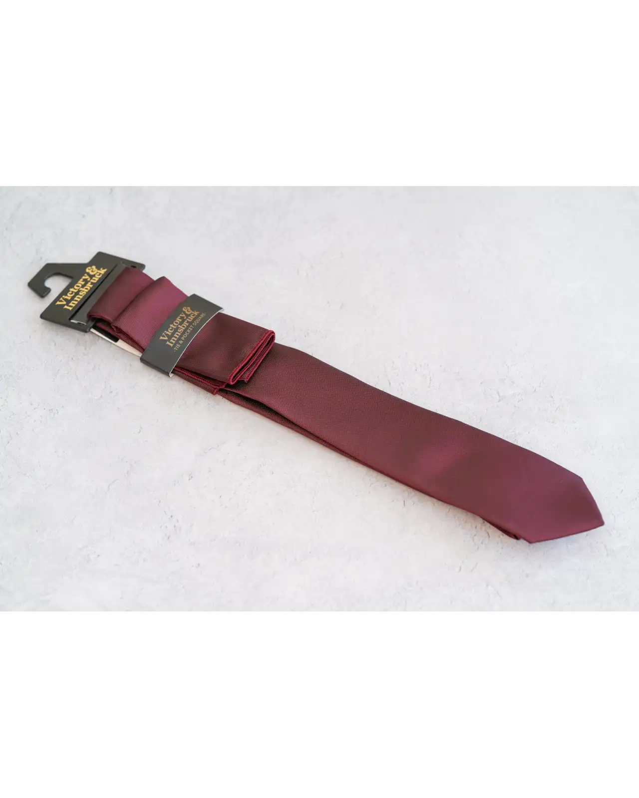 Ties Victory and Innsbruck BoyS Burgundy Red Textured Tie and Pocket Square £25.00