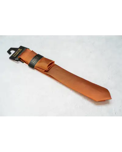 Ties Victory and Innsbruck BoyS Burnt Orange Textured Tie and Pocket Square £25.00