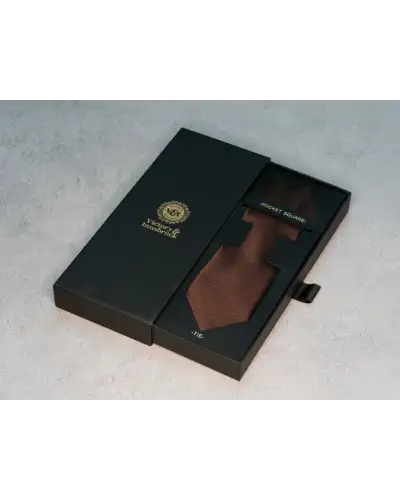 Tie Gift Sets Victory and Innsbruck Chocolate Brown Textured Tie Set £45.00