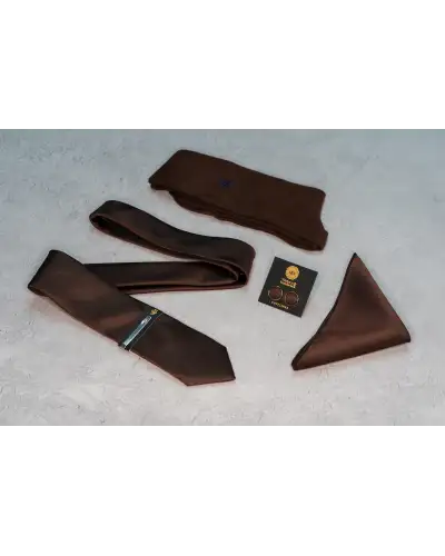 Tie Gift Sets Victory and Innsbruck Chocolate Brown Textured Tie Set £45.00