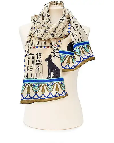 Scarves Fox and Chave Hieroglyphics Crêpe De Chine Scarf £45.00