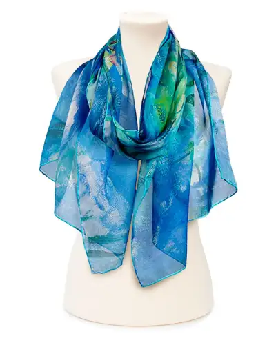 Scarves Fox and Chave Monet Water Lilies Chiffon Scarf £52.00