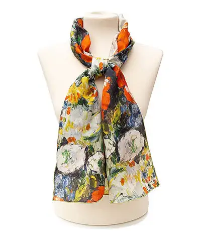 Scarves Fox and Chave Cézanne Flower Bouquet Silk Habotai Scarf £42.00