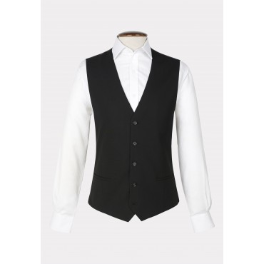 Three Piece Suits Brook Taverner Tailored Fit Black Waistcoat £44.00