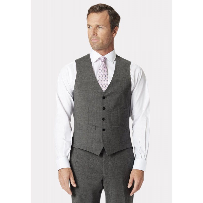 Waistcoats Brook Taverner Tailored Fit Avalino Grey Waistcoat £62.00