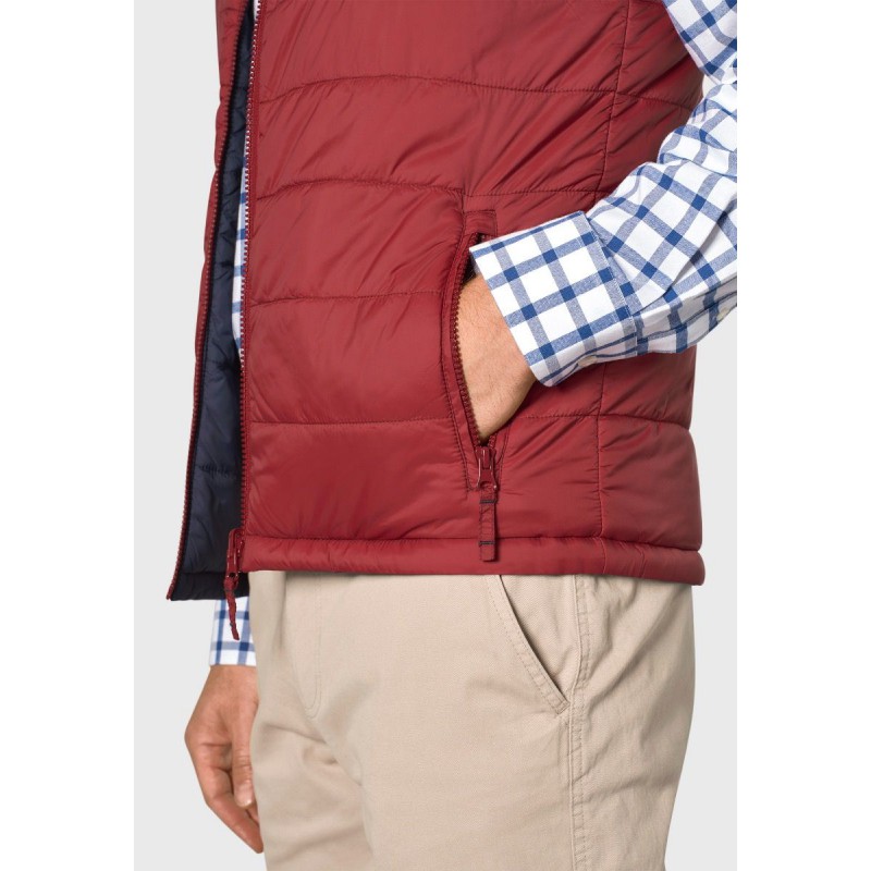 Gilets Brook Taverner Key Wine And Navy Reversible Quilted Gilet-BT-9077X £62.00