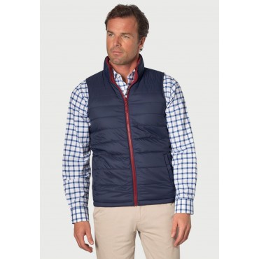 Gilets Brook Taverner Key Wine And Navy Reversible Quilted Gilet-BT-9077X £62.00