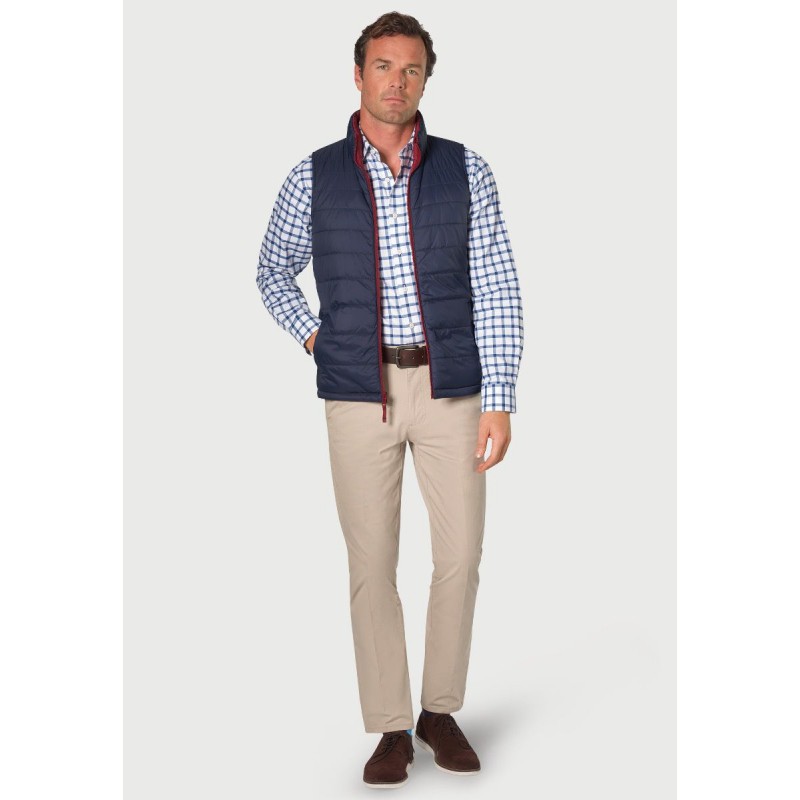 Gilets Brook Taverner Key Wine And Navy Reversible Quilted Gilet-BT-9077X £62.00