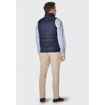 Gilets Brook Taverner Key Wine And Navy Reversible Quilted Gilet-BT-9077X £62.00