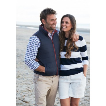 Gilets Brook Taverner Key Wine And Navy Reversible Quilted Gilet-BT-9077X £62.00