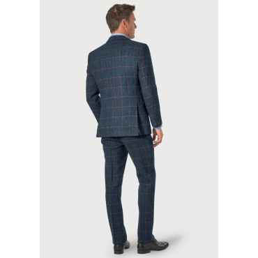 Suit Jackets Brook Taverner Tailored Fit Inverness Blue Check Harris TweedR Suit Jacket £269.00