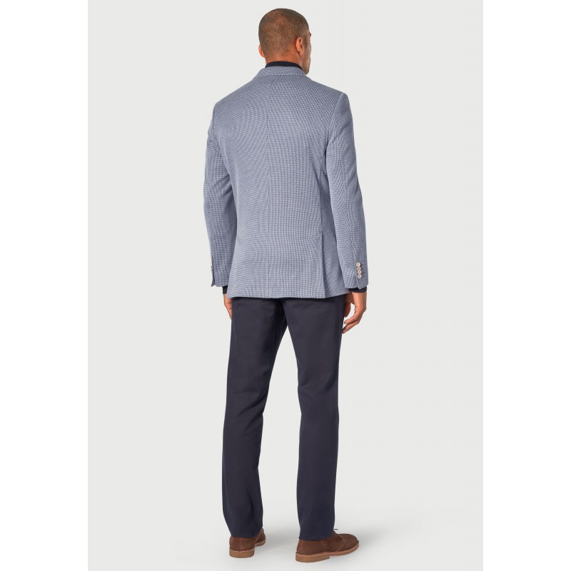 Jackets Brook Taverner Tailored Fit Becker Blue Knitted Puppytooth Jacket £116.00