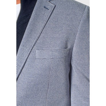 Jackets Brook Taverner Tailored Fit Becker Blue Knitted Puppytooth Jacket £116.00