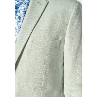 Jackets Brook Taverner Tailored Fit Doherty Mint Cotton Linen Herringbone Jacket £116.00