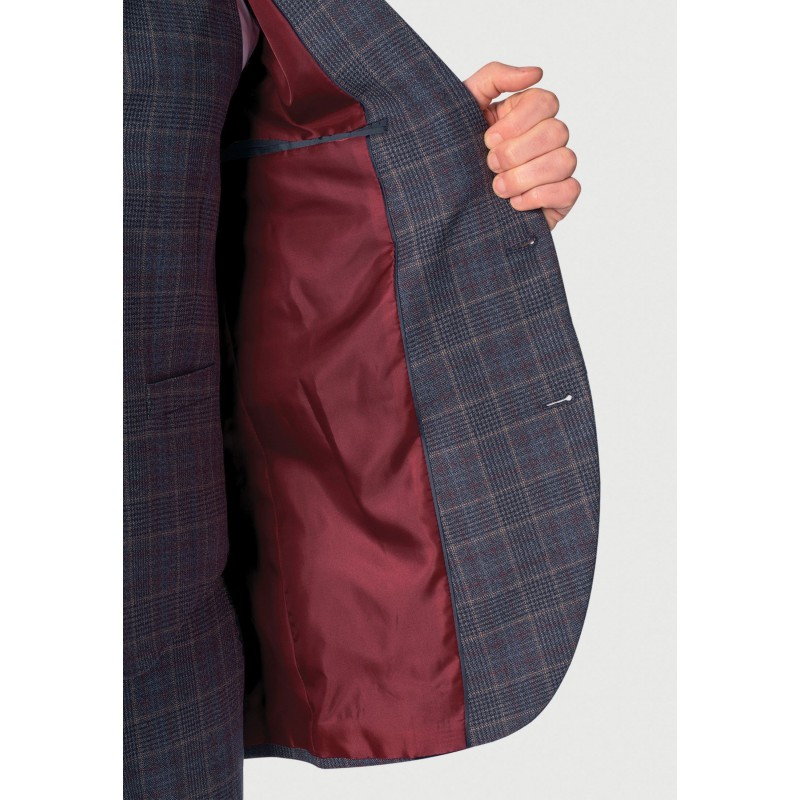 Suit Jackets Brook Taverner Tailored Fit Lyd Blue Check Suit Jacket £116.00