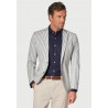 Jackets Brook Taverner Tailored Fit Roope Blue Stripe Stretch Cotton Jacket £116.00