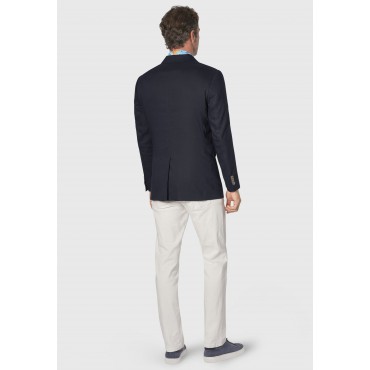 Suit Jackets Brook Taverner Tailored Fit Gower Navy Linen Blend Suit Jacket £116.00