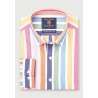 Shirts Brook Taverner Regular Fit Multicoloured Stripe Cotton Shirt £45.00