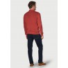 Jumpers Brook Taverner Edmonds Red Washed Cotton Zip Neck Jumper £80.00