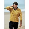 Jumpers Brook Taverner Sharpe Lemon Cotton Cable Knit Zip Neck Jumper £54.00