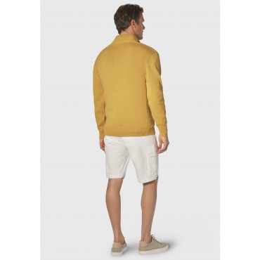 Jumpers Brook Taverner Sharpe Lemon Cotton Cable Knit Zip Neck Jumper £54.00