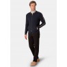 Cardigans Brook Taverner Avigdor Navy Cotton Blend Zip Through Cardigan £71.00