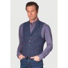 Waistcoats Brook Taverner Tailored Fit Perth Navy Check Harris TweedR Waistcoat £103.00