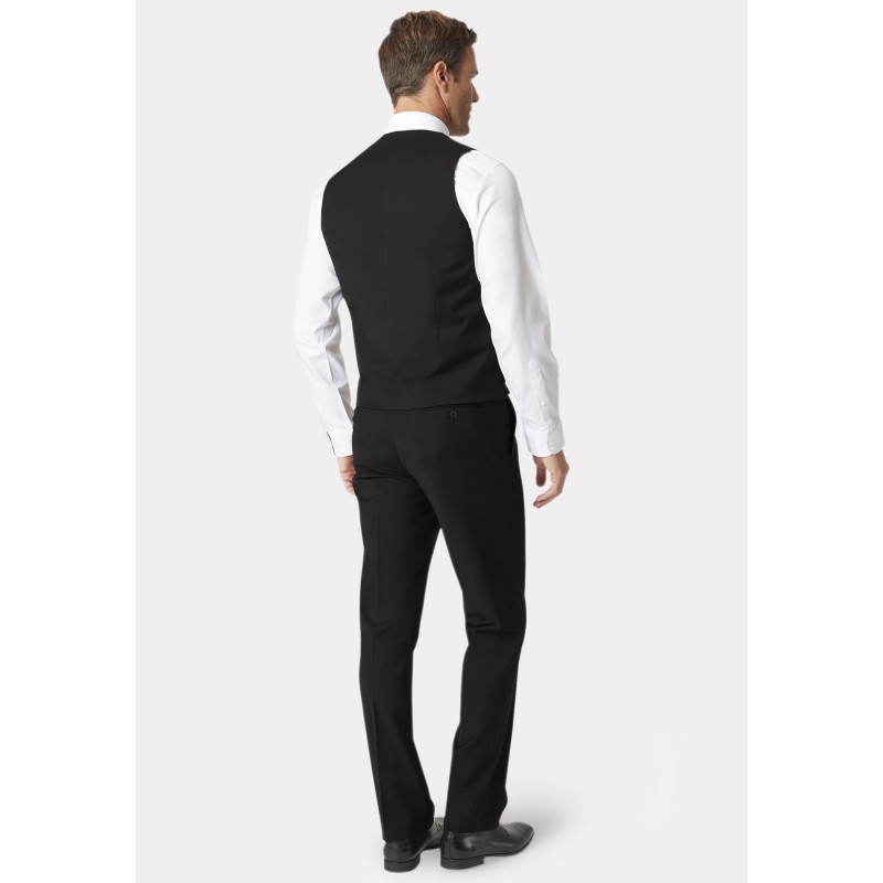 Waistcoats Brook Taverner Tailored Fit Avalino Black Waistcoat £62.00