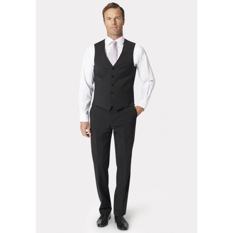 Waistcoats Brook Taverner Tailored Fit Avalino Charcoal Waistcoat £62.00