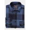 Shirts Brook Taverner Regular Fit Navy And Blue Buffalo Check Cotton Shirt £89.00