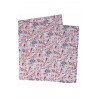 Pocket Square Soprano Ties Soprano Pink With Small Cyan Coloured Flowers Silk Pocket Square £16.00