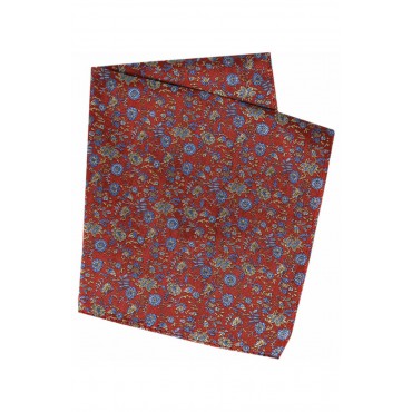 Pocket Square Soprano Ties Soprano Dark Autumn Rust Silk Pocket Square With Bronze Small Flowers £16.00