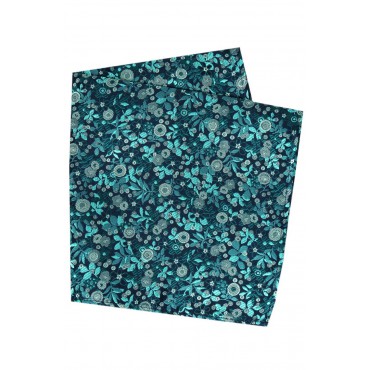 Pocket Square Soprano Ties Soprano Turquoise And Teal Floral Silk Pocket Square £16.00