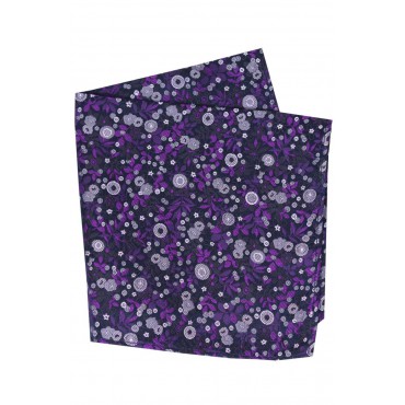 Pocket Square Soprano Ties Soprano Purple And Lilac Flowers Luxury Silk Tie-ST-ZHANKWSF-001 £16.00