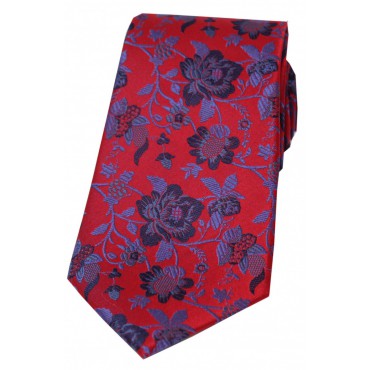 Silk Ties Soprano Ties Soprano Red Floral Patterned Silk Tie £21.00