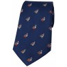 Silk Ties Soprano Ties Soprano Grouse And Partridge On Blue Ground Country Silk Tie £23.00