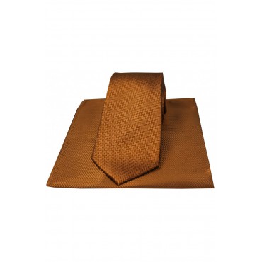 Silk Hankies Soprano Ties Soprano Copper Herringbone Silk Tie And Hanky Set £34.00