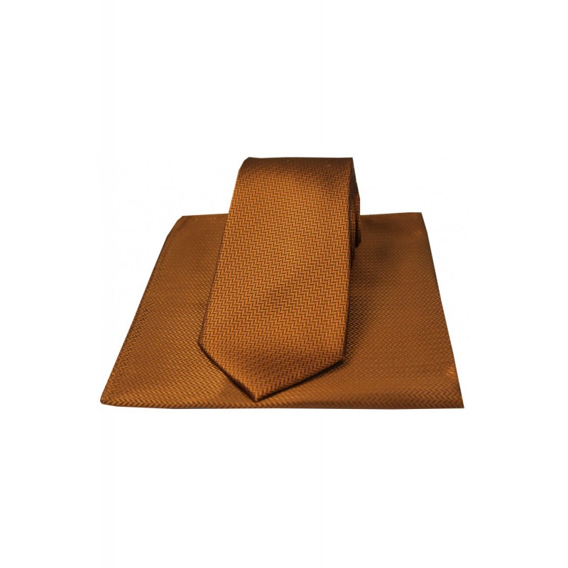 Silk Hankies Soprano Ties Soprano Copper Herringbone Silk Tie And Hanky Set £34.00