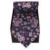 Gift Sets Soprano Ties Soprano Navy Pink Fuchsia Flowers Silk Tie and Pocket Square Set In A Gift Box £36.00