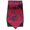 Gift Sets Soprano Ties Soprano Red Floral Silk Tie And and Pocket Square Set In A Gift Box £36.00