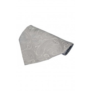 Pocket Square Soprano Ties Soprano Silver Large Paisley Design Silk Pocket Square-ST-HANKWST0545 £15.00