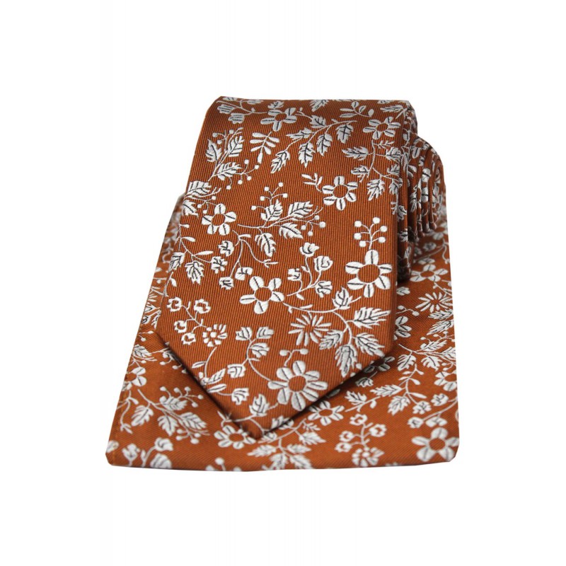 Silk Hankies Soprano Ties Soprano Rust Silk Tie And Pocket Square £34.00