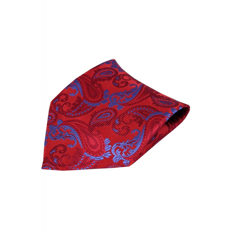 Silk Hankies Soprano Ties Soprano Red And Sky Paisley Silk Hanky £15.00