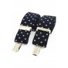 Braces Soprano Ties Soprano Navy And White Polka Dot 35Mm X Style Braces £23.00