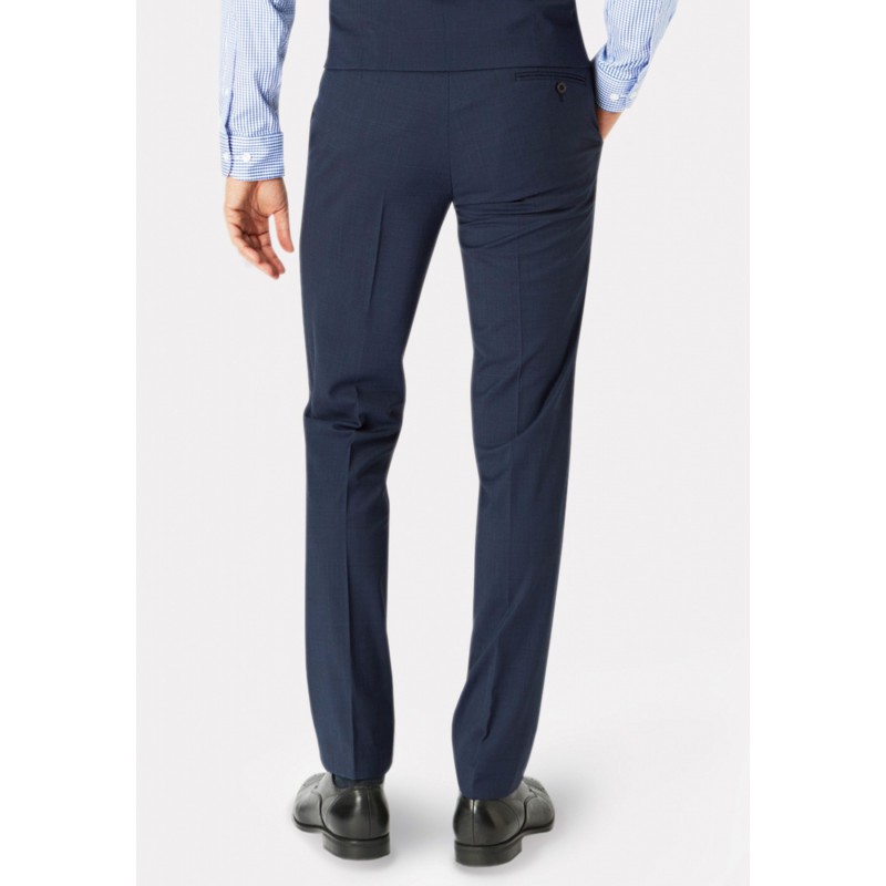 Suit Trousers Brook Taverner Tailored Fit Cassino Navy Check Washable Suit Trouser £81.00