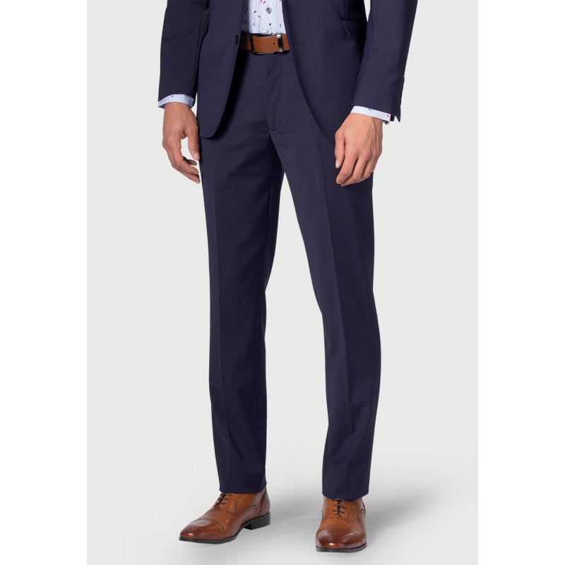 Suits Brook Taverner Tailored Fit Cassino Mid Blue Washable Suit Trousers £63.00