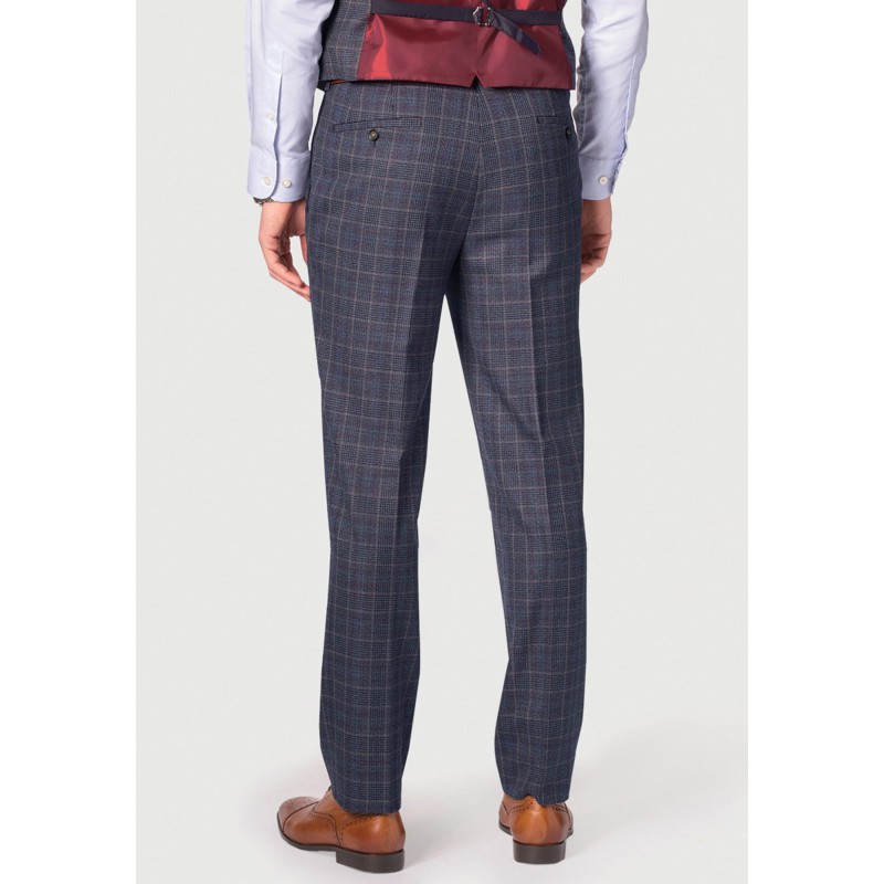 Suit Trousers Brook Taverner Tailored Fit Lyd Blue Check Suit Trouser £63.00